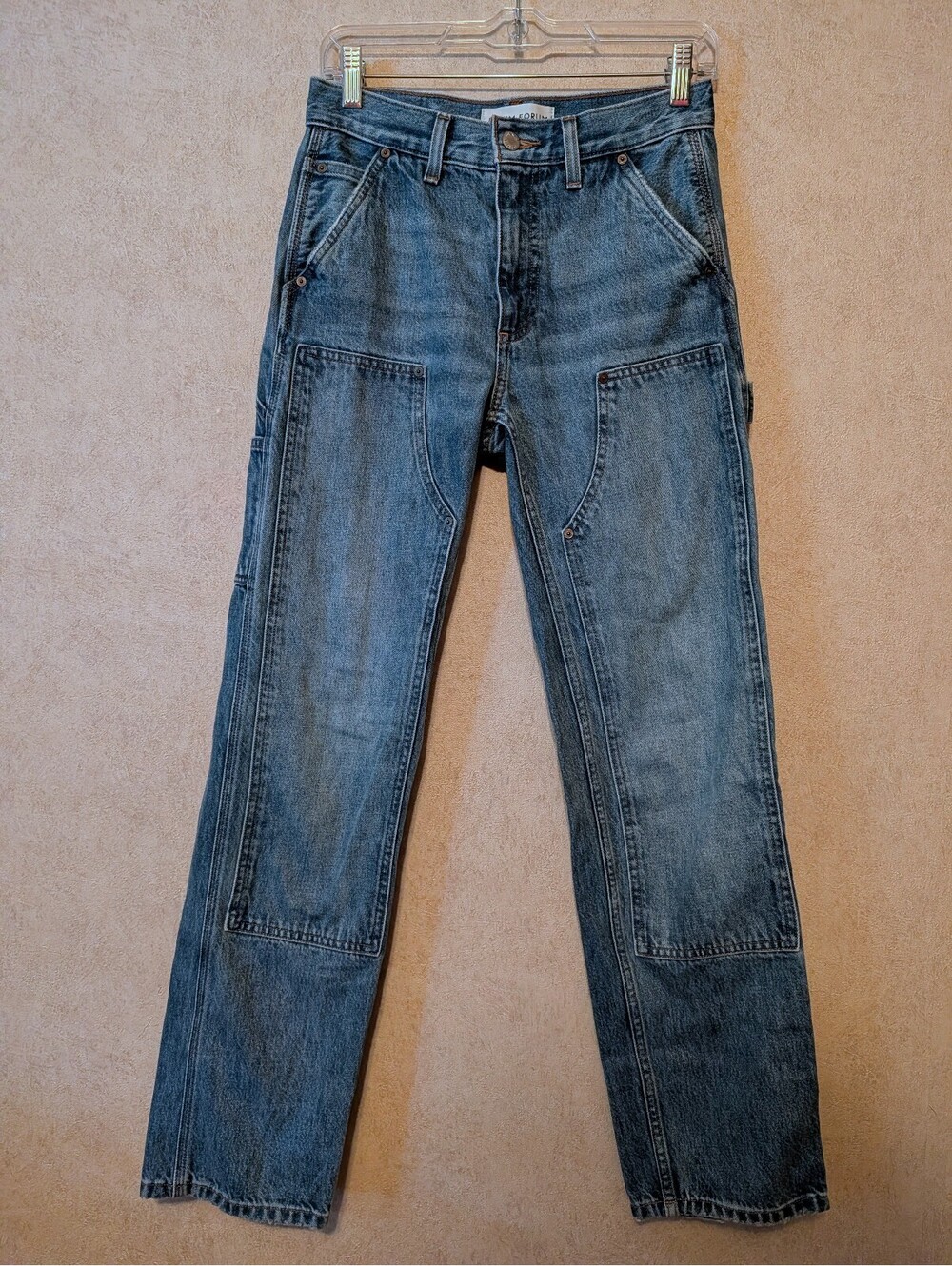 DENIM FORUM Aritzia the carpenter low rise loose medium wash jeans sz 23